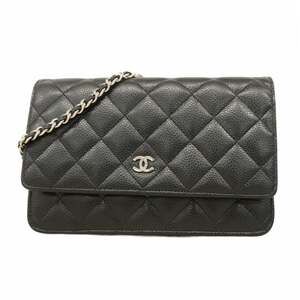 CHANEL Black Caviar Leather Wallet